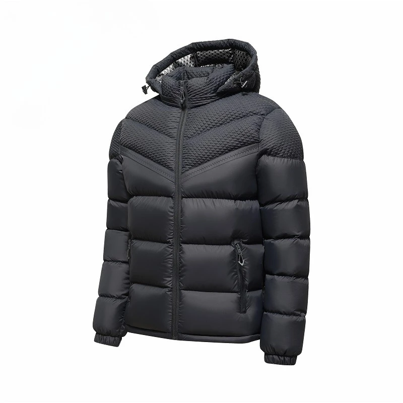 Winter Graphene Self-heating Puffer Jackets Men Thick Windproof Hooded Padded Jacket High Quality Ultralight Down Parka Coat Man
