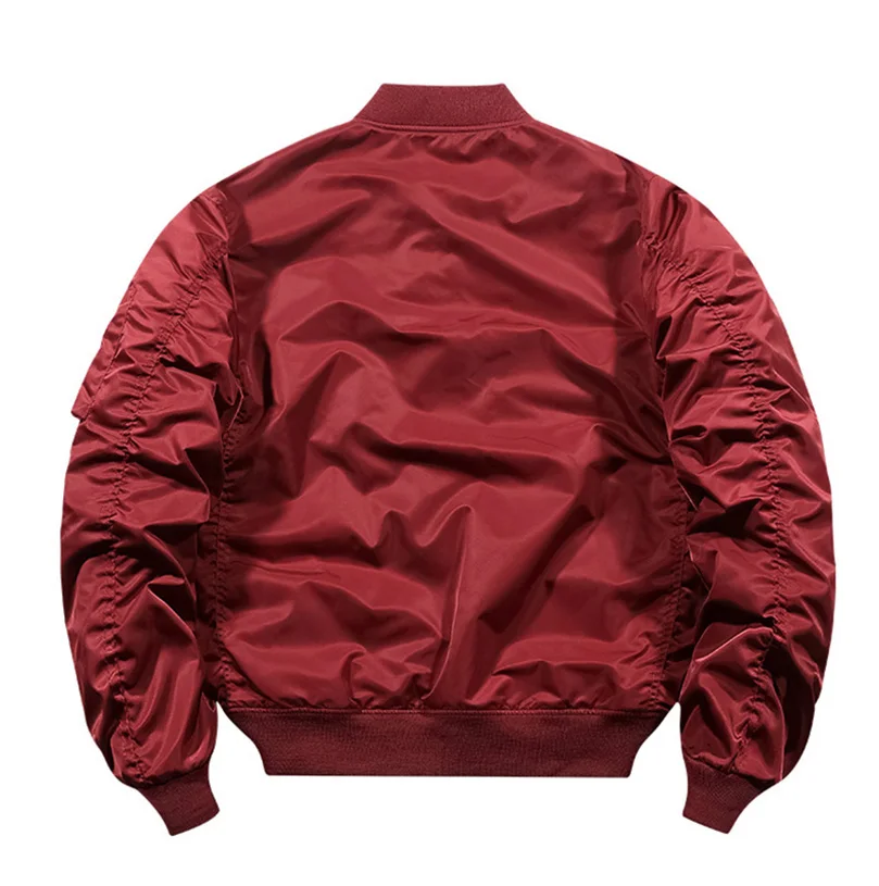 Jacket Men Vintage Motorcycle Military Coat Spring Winter Padded Casual Pilot Clothing 4XL 5XL Solid Stand Collar