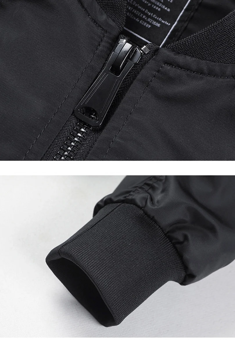 Jacket Men Vintage Motorcycle Military Coat Spring Winter Padded Casual Pilot Clothing 4XL 5XL Solid Stand Collar