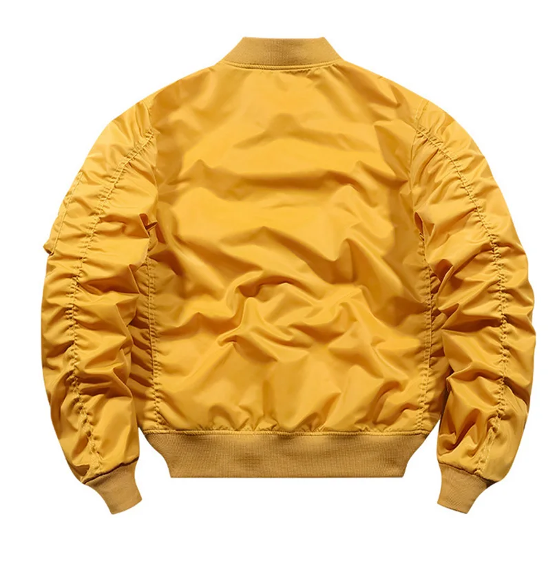 Jacket Men Vintage Motorcycle Military Coat Spring Winter Padded Casual Pilot Clothing 4XL 5XL Solid Stand Collar