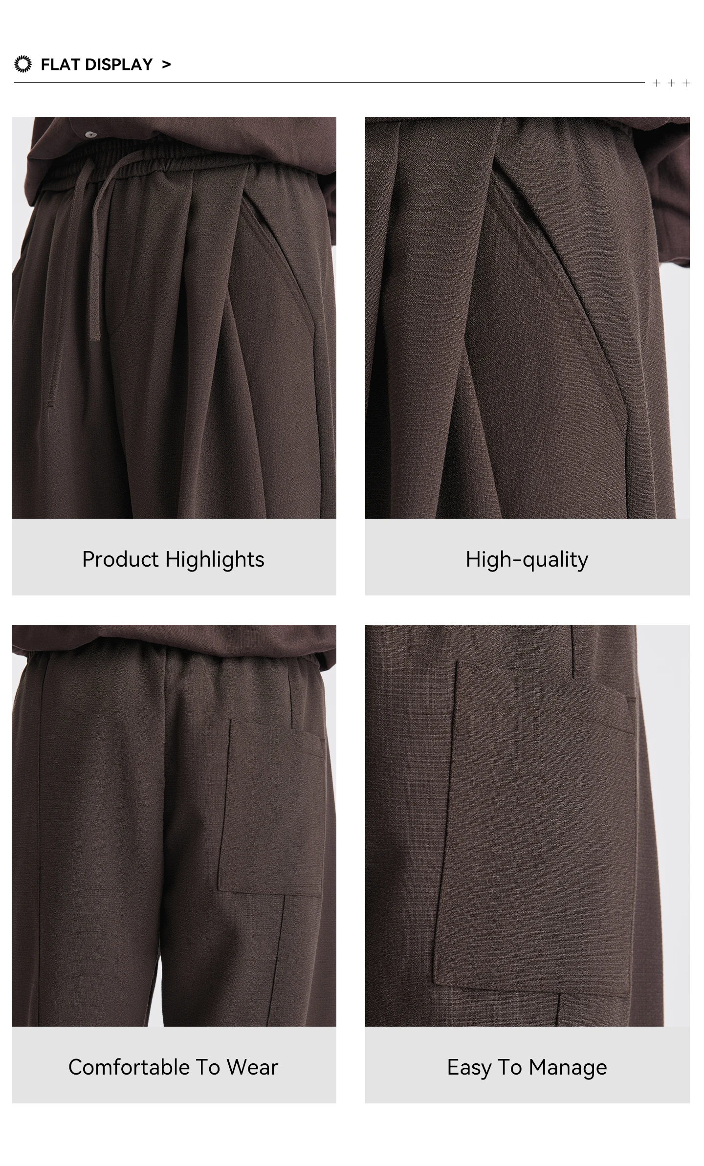 Men Lyocell Drawstring Pleated Wide Leg Casual Pants 2026 Autumn Mature Style Commuter Versatile Draped Straight Long Trousers