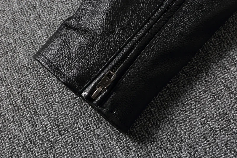 2025 New Leather Jacket Top Layer 100% Cowhide Leather Clothes Men's Stand Collar Motorcycle Clothes  Autumn Winter Plus Size