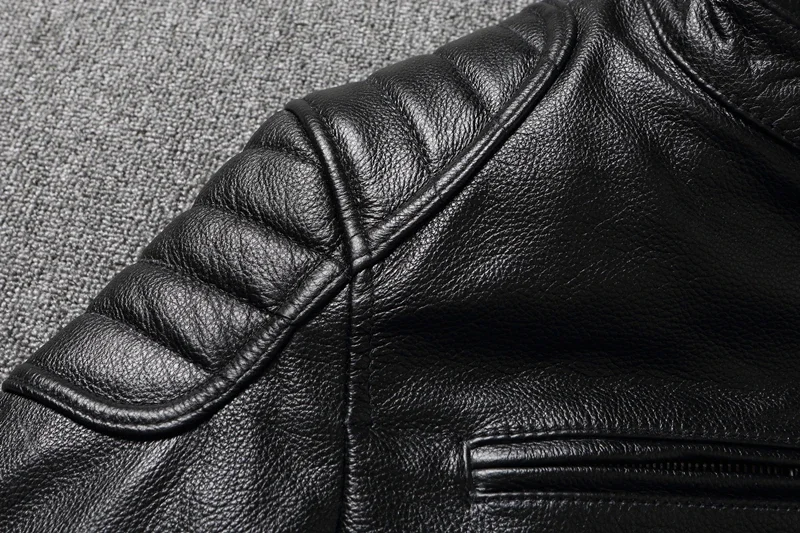 2025 New Leather Jacket Top Layer 100% Cowhide Leather Clothes Men's Stand Collar Motorcycle Clothes  Autumn Winter Plus Size
