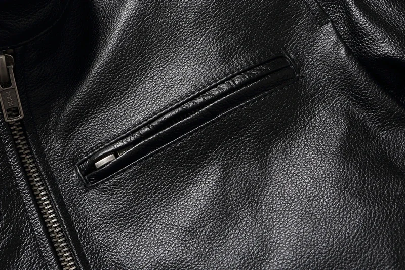 2025 New Leather Jacket Top Layer 100% Cowhide Leather Clothes Men's Stand Collar Motorcycle Clothes  Autumn Winter Plus Size
