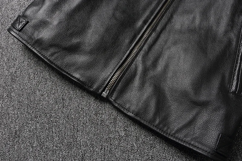 2025 New Leather Jacket Top Layer 100% Cowhide Leather Clothes Men's Stand Collar Motorcycle Clothes  Autumn Winter Plus Size