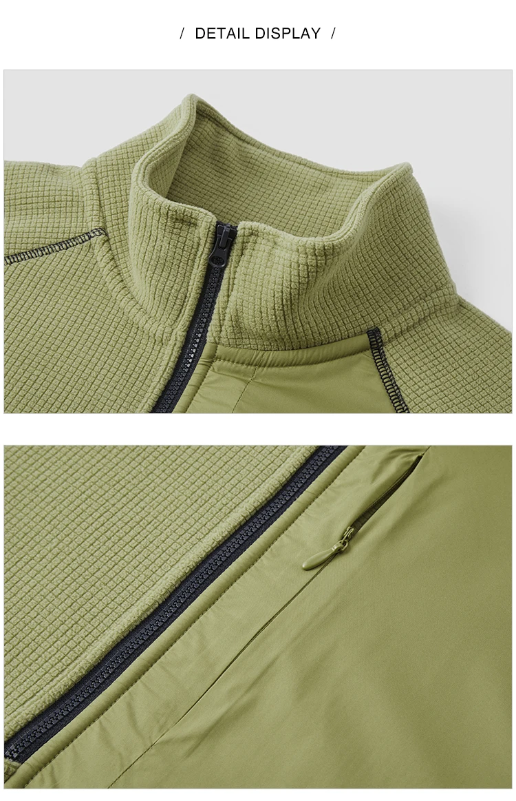 Semir Hoodie Men Warm Half-Open Placket Fleece Top Outdoor Patchwork Textured Stand Collar 2025 Winter New Men's Clothing