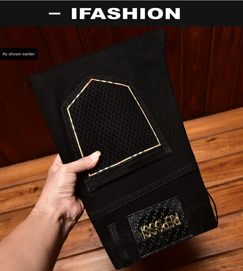 2024 New Light Luxury and Simplicity Black Jeans Men's Fashionable All-Match Straight Slim Fit Casual Trend Skinny Stretch Trous