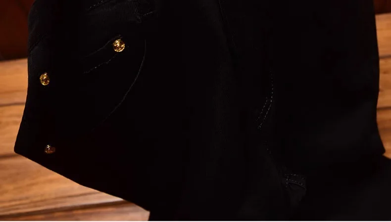 2024 New Light Luxury and Simplicity Black Jeans Men's Fashionable All-Match Straight Slim Fit Casual Trend Skinny Stretch Trous