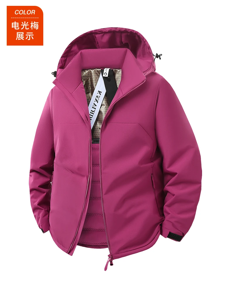 Jacket Men's Spring Autumn New Men Jacket Solid Color Hooded Jackets Casual Coat Men's Business Coats Size M-5XL 6XL Hat Detacha