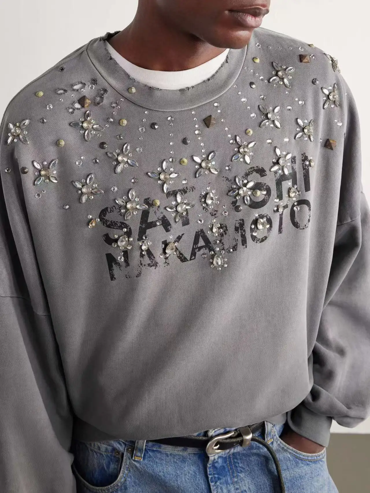 SATOSHI NAKAMOTO 26SS CRYSTAL CASTLE CREWNECK Sweatshirts Men Women High Quality Hooded