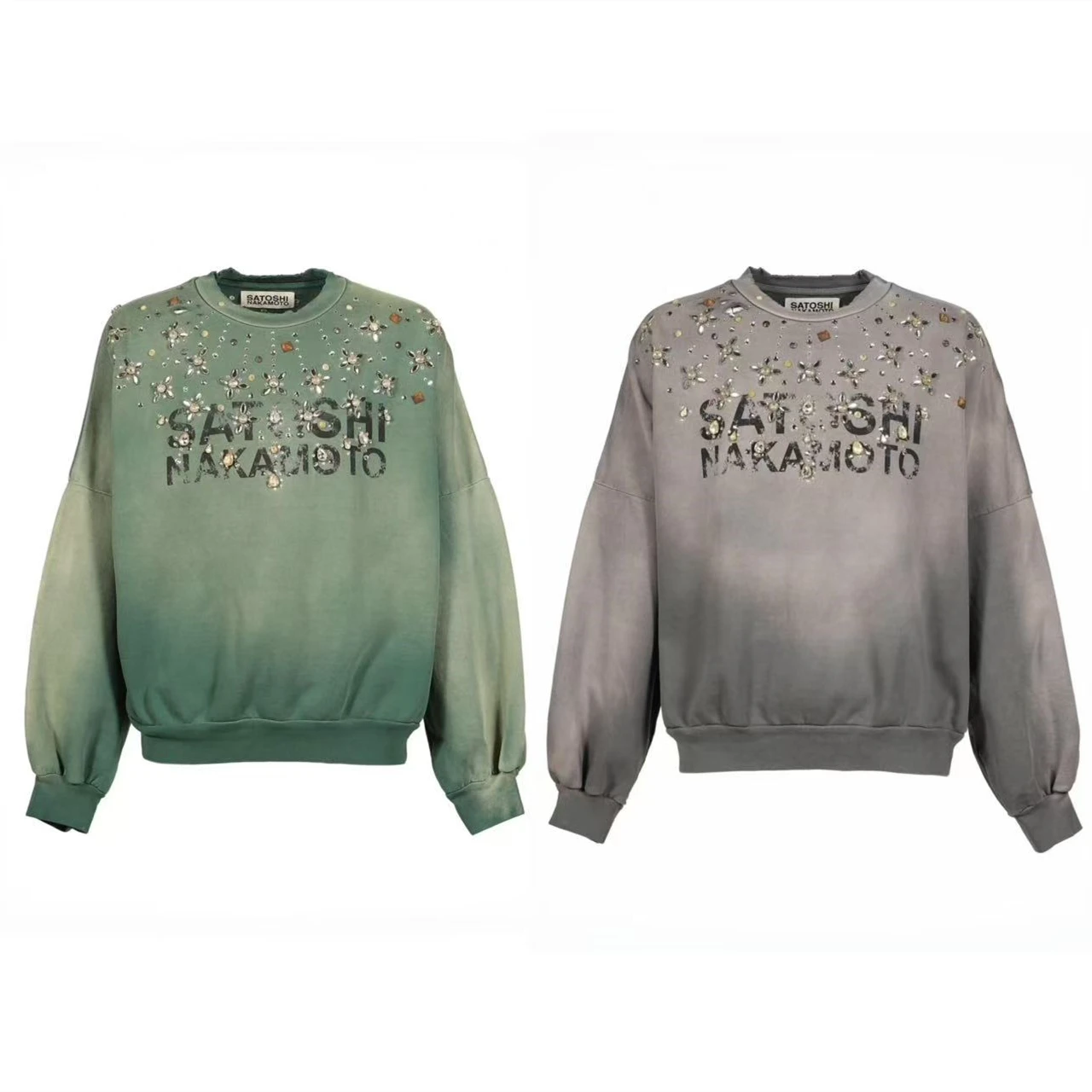 SATOSHI NAKAMOTO 26SS CRYSTAL CASTLE CREWNECK Sweatshirts Men Women High Quality Hooded