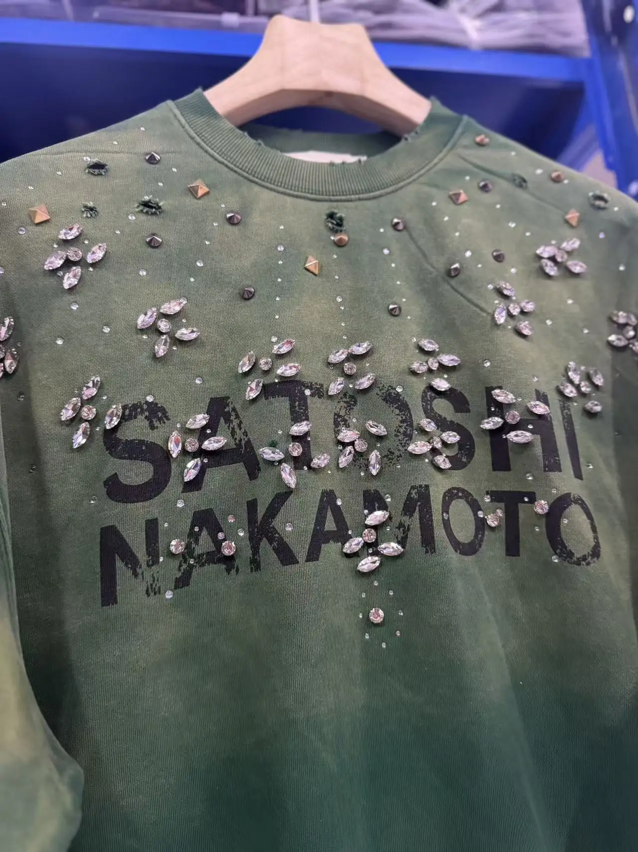 SATOSHI NAKAMOTO 26SS CRYSTAL CASTLE CREWNECK Sweatshirts Men Women High Quality Hooded