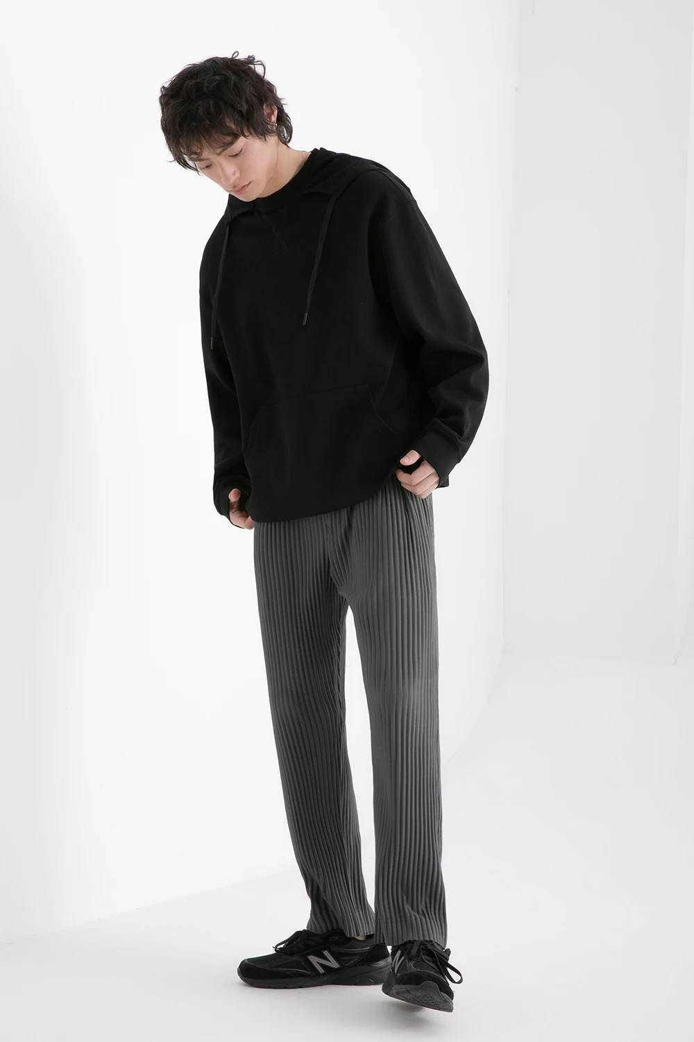 Miyake Pants for Men Straight Pants Casual Fashion Trousers Loose Korean Style Pants Men Clothing Bottoms