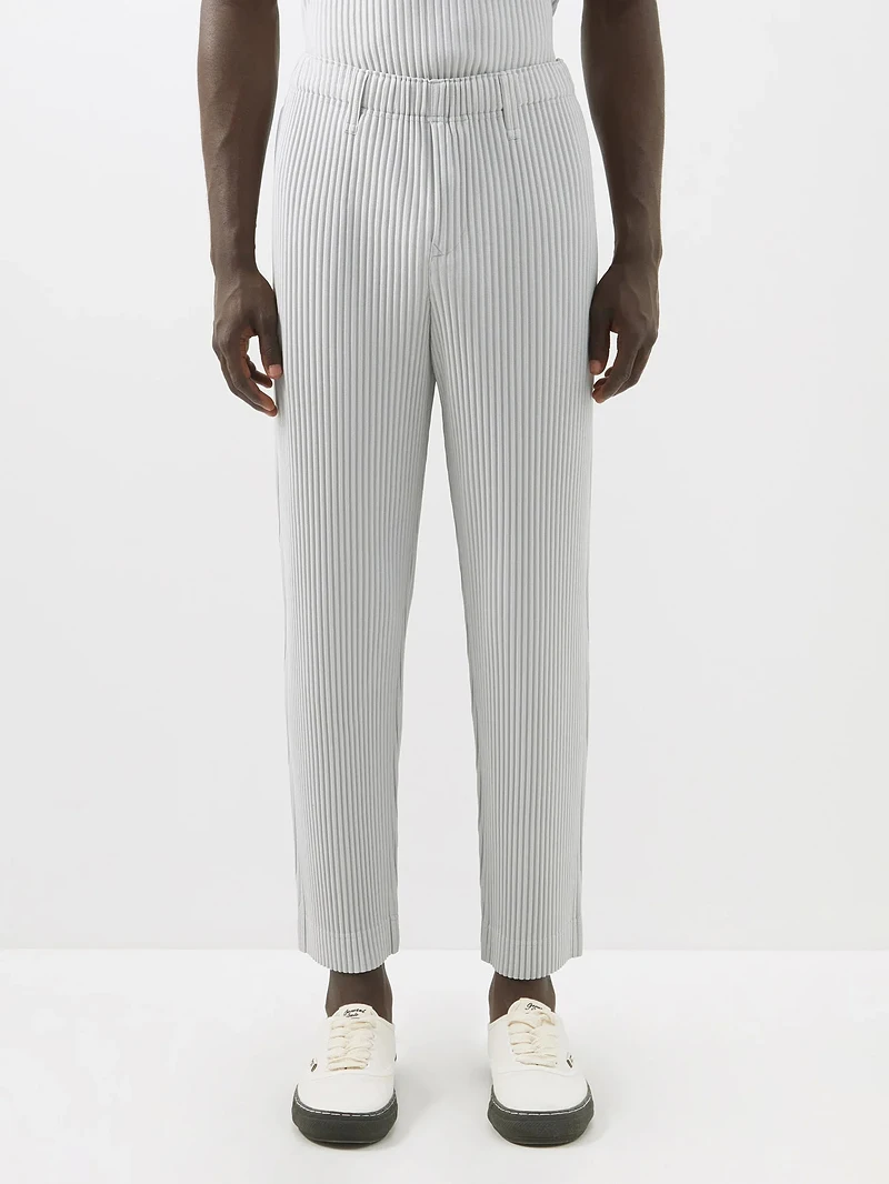 Miyake Pants for Men Straight Pants Casual Fashion Trousers Loose Korean Style Pants Men Clothing Bottoms