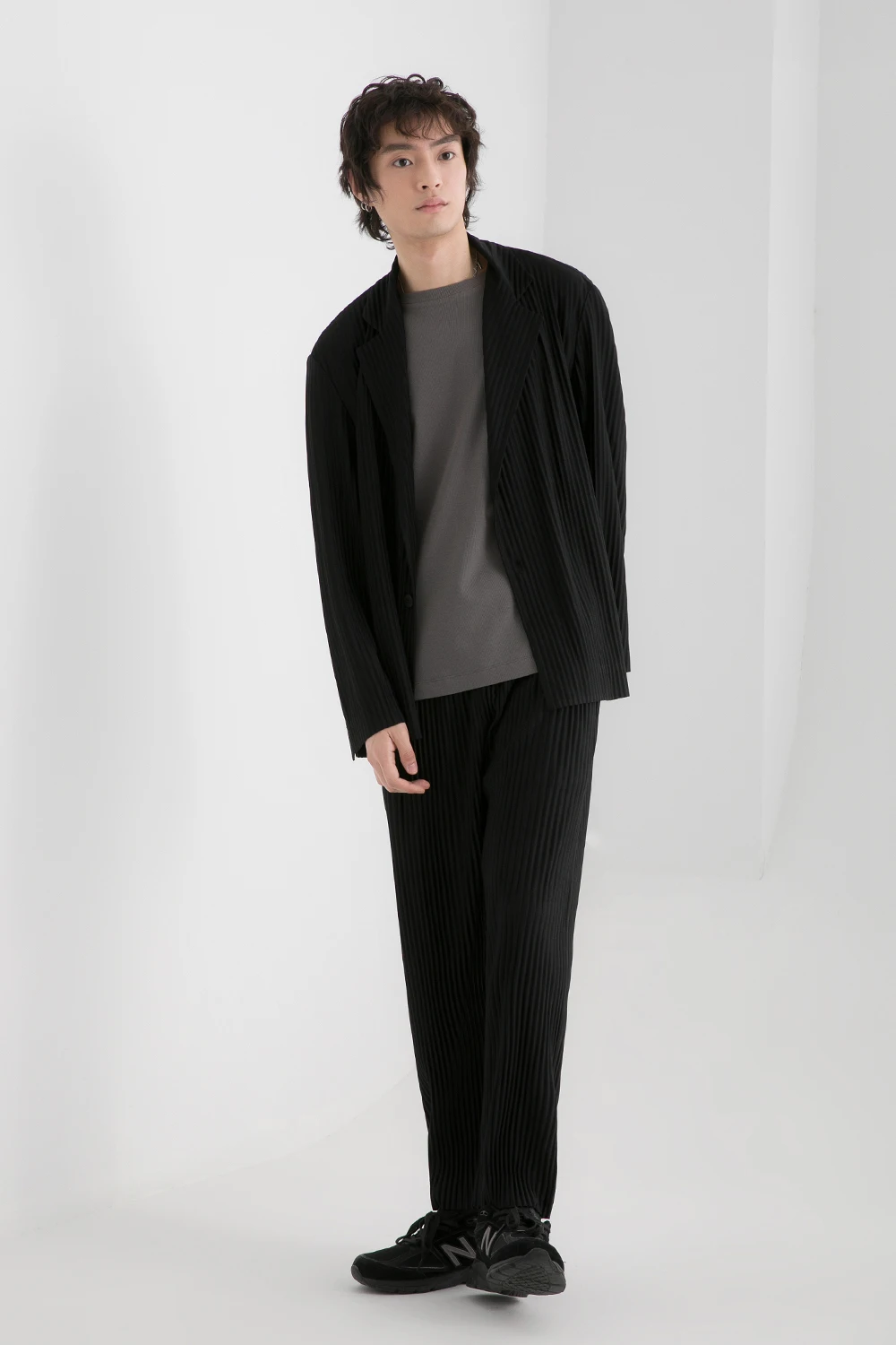 Miyake Pants for Men Straight Pants Casual Fashion Trousers Loose Korean Style Pants Men Clothing Bottoms