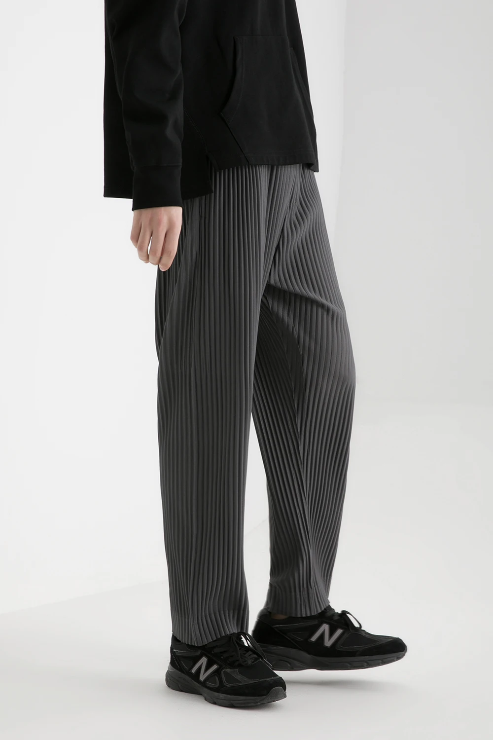 Miyake Pants for Men Straight Pants Casual Fashion Trousers Loose Korean Style Pants Men Clothing Bottoms