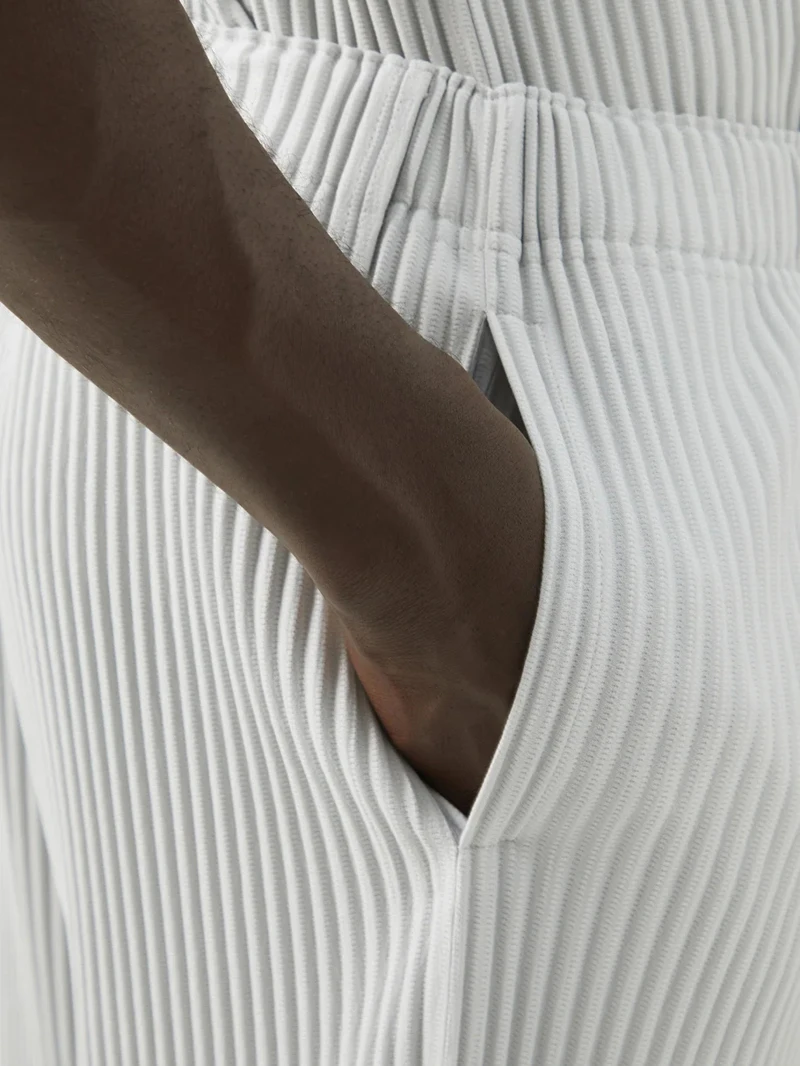 Miyake Pants for Men Straight Pants Casual Fashion Trousers Loose Korean Style Pants Men Clothing Bottoms