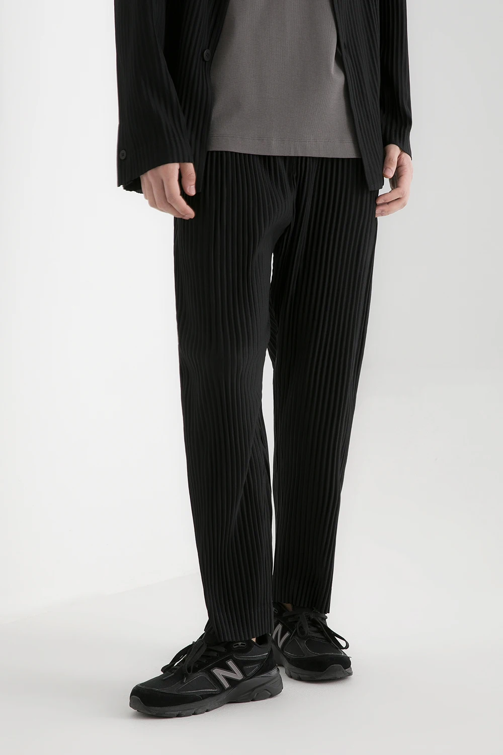Miyake Pants for Men Straight Pants Casual Fashion Trousers Loose Korean Style Pants Men Clothing Bottoms