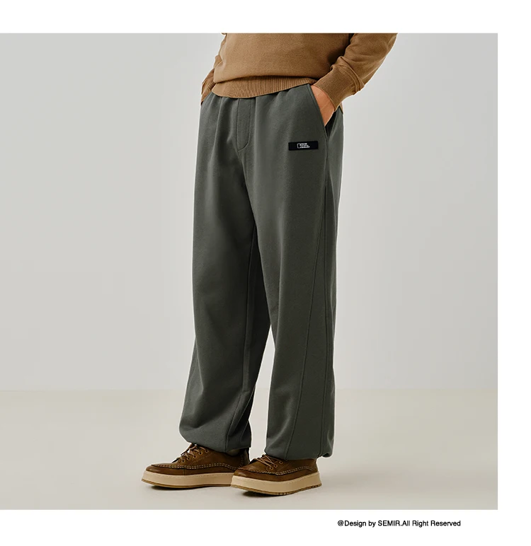 Semir Casual Trousers Men 2025 New Spring Straight Tube Trousers Unisex Couple's Outfits Versatile Fashionable Long Trousers