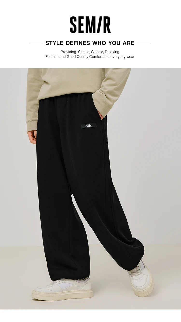Semir Casual Trousers Men 2025 New Spring Straight Tube Trousers Unisex Couple's Outfits Versatile Fashionable Long Trousers