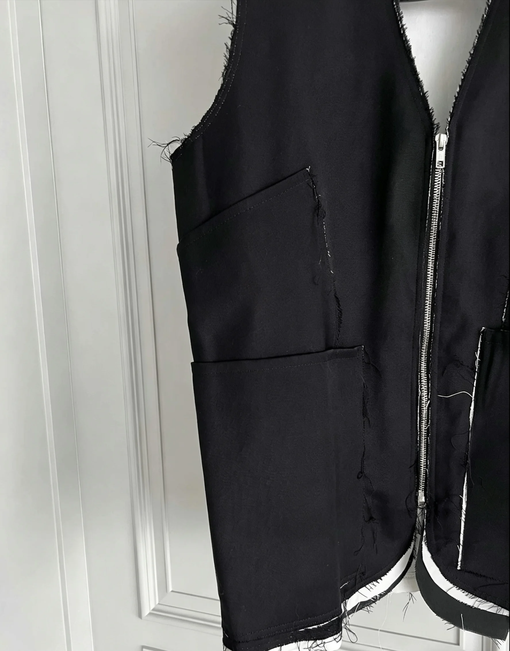 TOP-YAMAMOTO original design Harris French large pocket aged PH vest and waistcoat