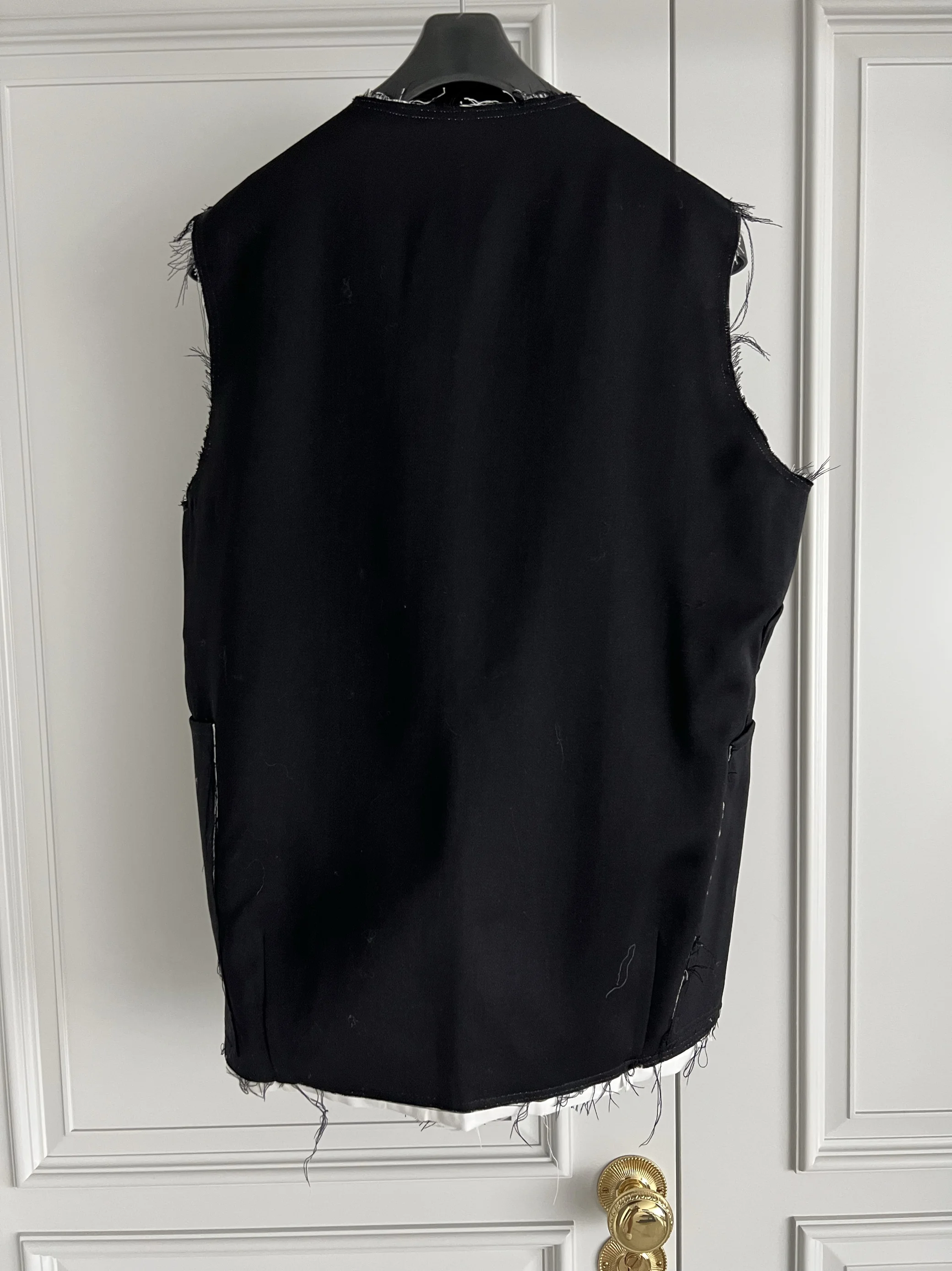 TOP-YAMAMOTO original design Harris French large pocket aged PH vest and waistcoat