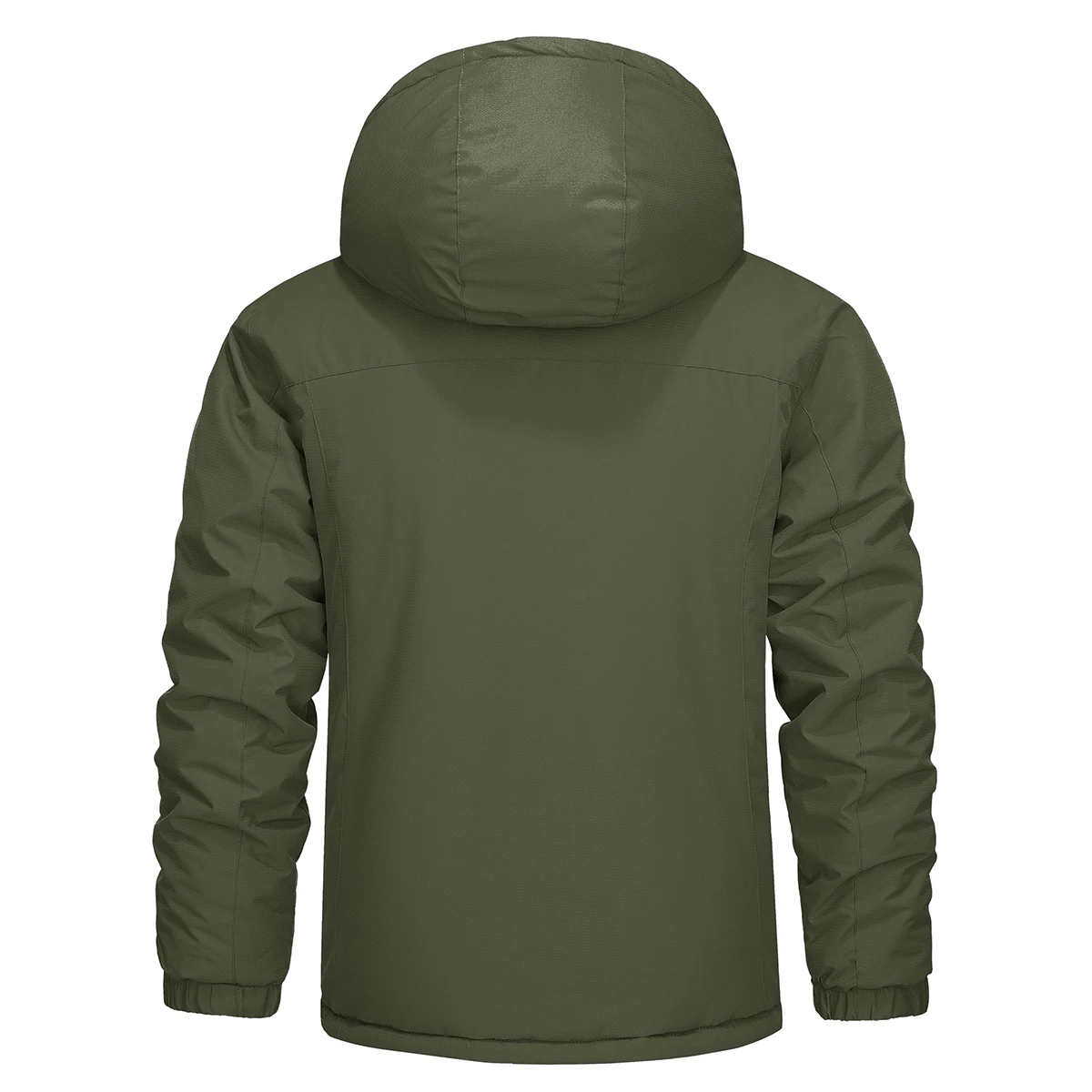 Men’s Winter Waterproof Fleece Jacket Warm Windproof Hooded Ski Snowboard Hiking Outdoor Parka Coat Multi-Pocket