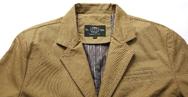 Cotton 100% Blazer Gentleman Three-button Outdoor Cotton Work Solid Color Business Lapel Loose Casual Slim-fit Wedding Host