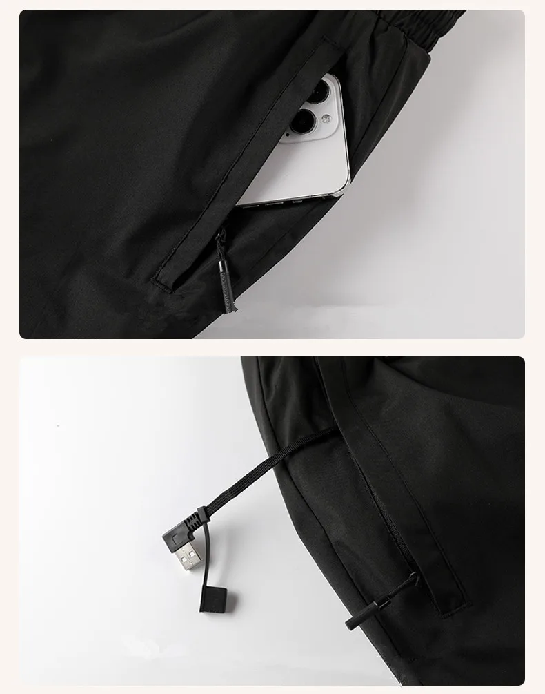New USB 15 Zone Intelligent Heating Pants Winter Outdoor Cold Resistance Warmth Retention Thickened Cycling (No Power Bank)