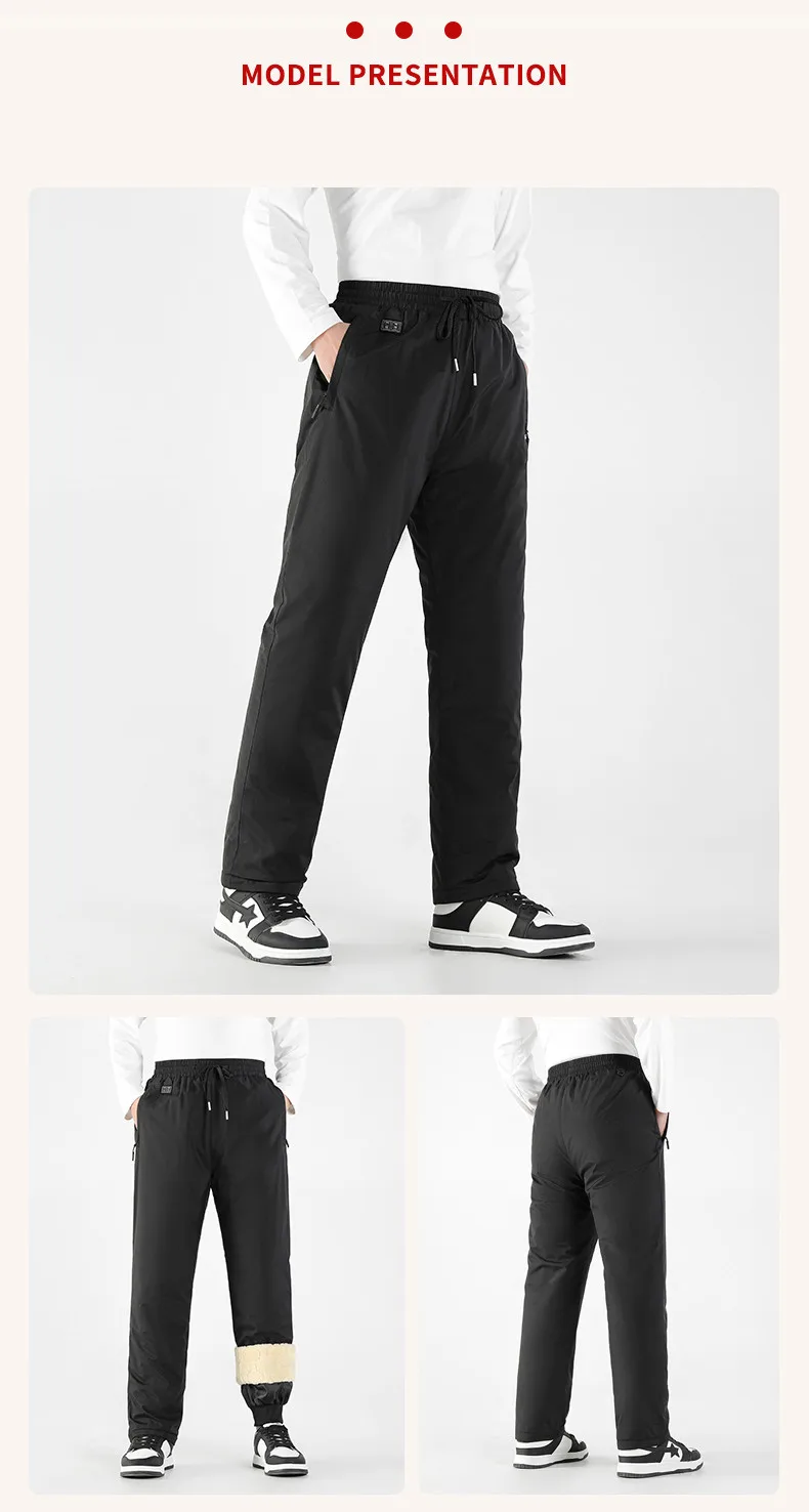 New USB 15 Zone Intelligent Heating Pants Winter Outdoor Cold Resistance Warmth Retention Thickened Cycling (No Power Bank)