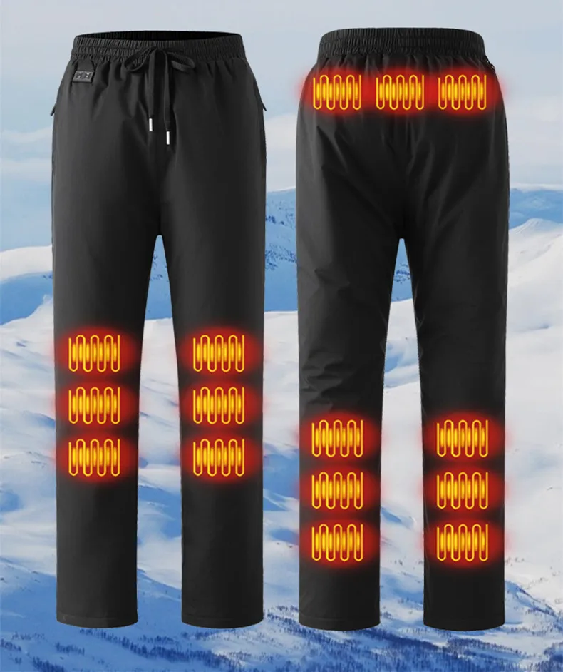 New USB 15 Zone Intelligent Heating Pants Winter Outdoor Cold Resistance Warmth Retention Thickened Cycling (No Power Bank)