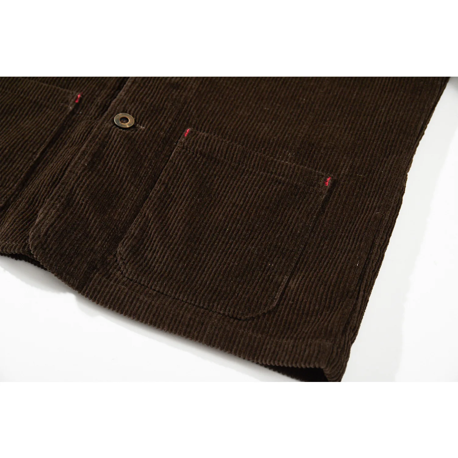 Vintage French Workwear Jacket - Heavyweight 300gsm 100% Cotton Corduroy Utility Coat with Multi-Pockets (Men's Retro Style)