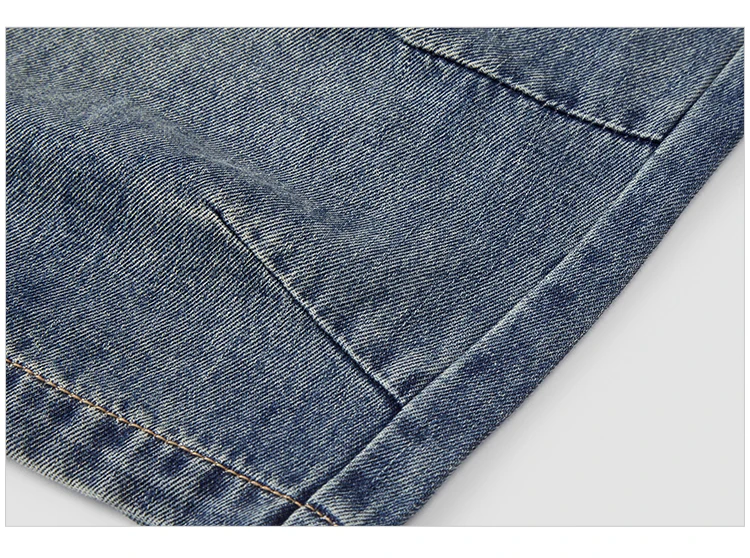 Semir Men Shorts Light Cool Vintage Washed Denim Knee Length Shorts 2026 Summer Loose Straight
