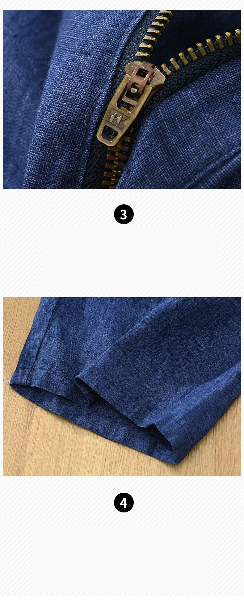 Summer New Simple Breathable Pure Linen Shorts for Men Clothing Straight Solid Color Summer Pants EC1339
