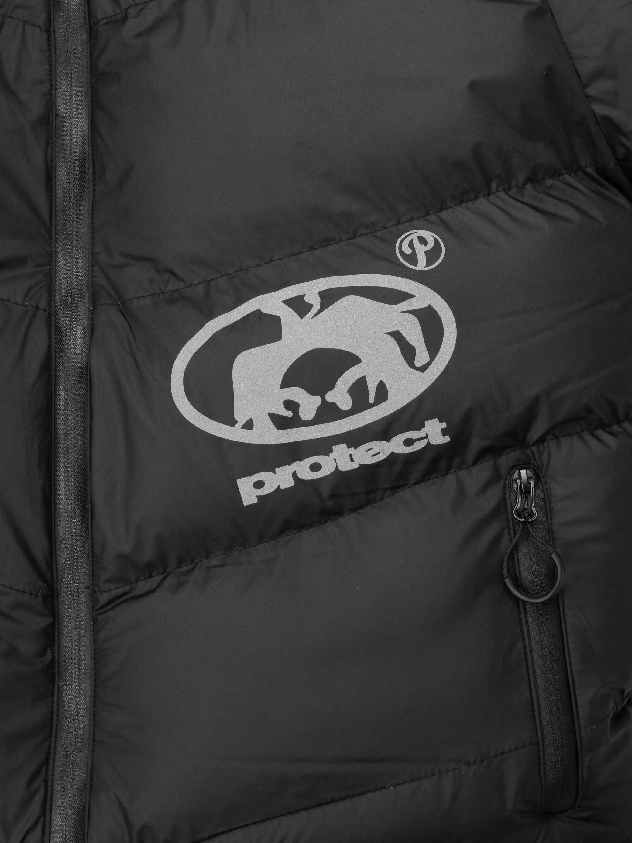 Y2K Protect Down Jacket Retro Reversible Hooded Couples Coat American High Street Hip Hop Streetwear Unisex Casual Puffer Jacket