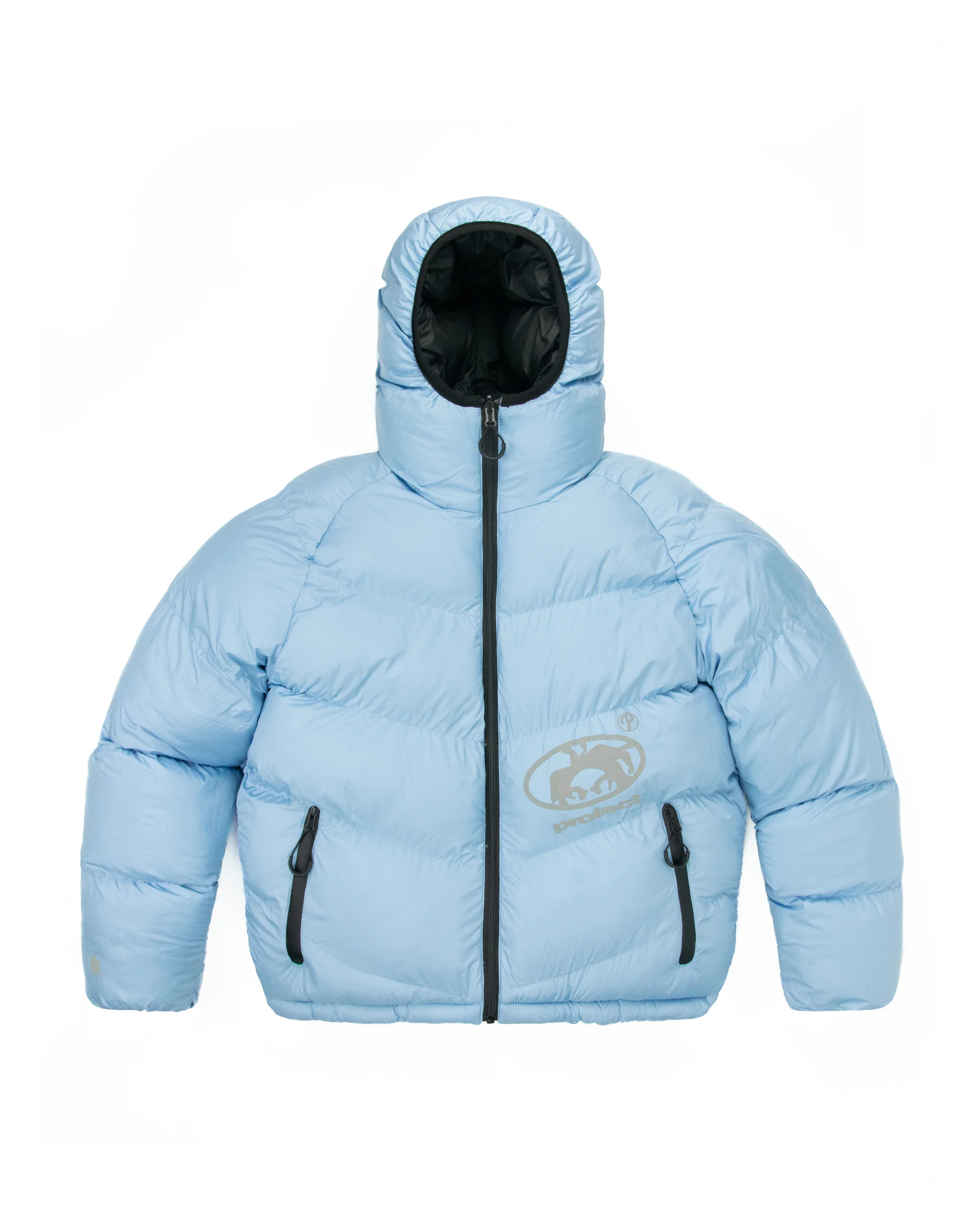 Y2K Protect Down Jacket Retro Reversible Hooded Couples Coat American High Street Hip Hop Streetwear Unisex Casual Puffer Jacket