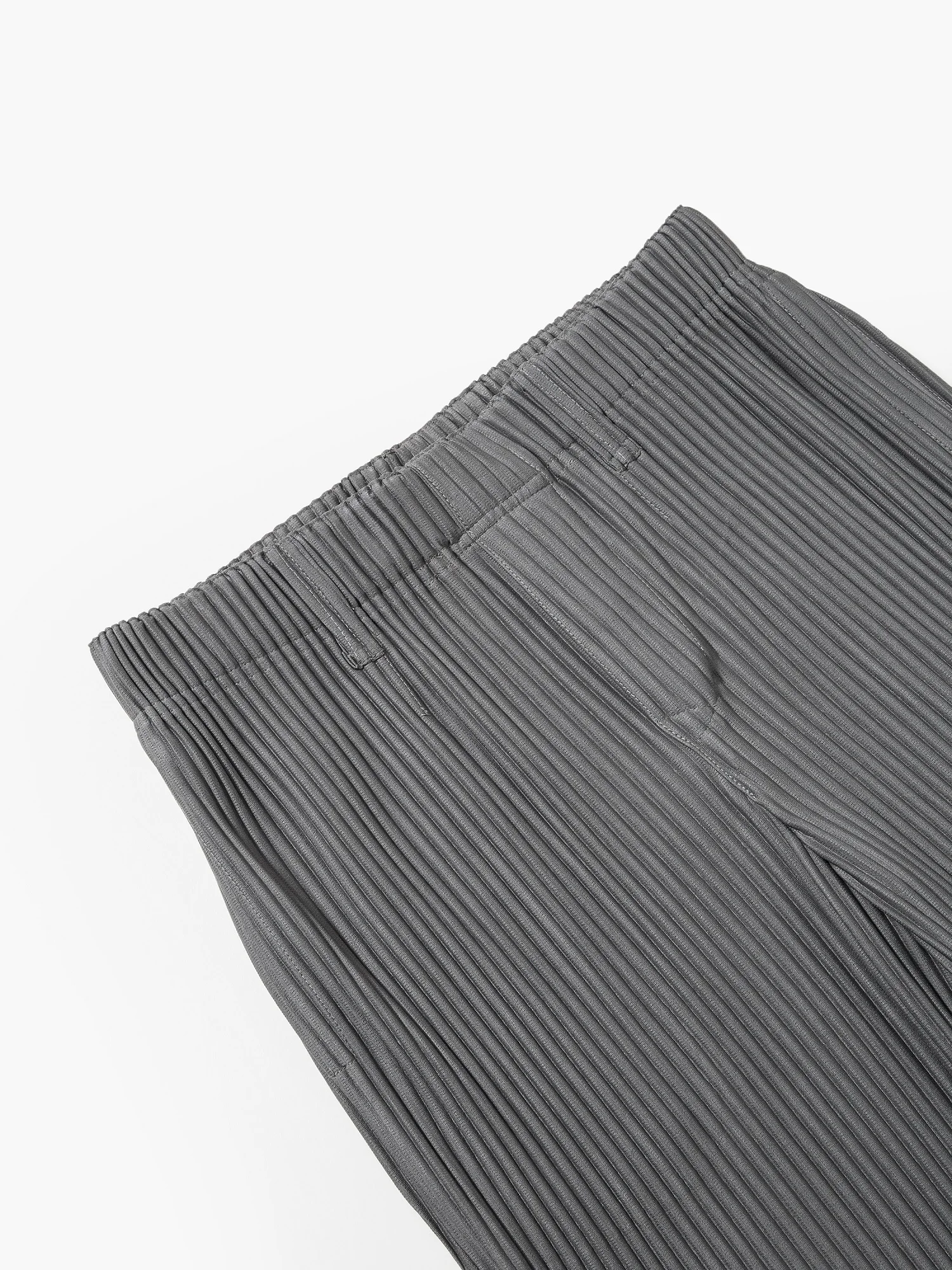 Miyake Pleated Men Pants Casual Loose Wide Leg Draped Trousers Business Casual Daily Wear