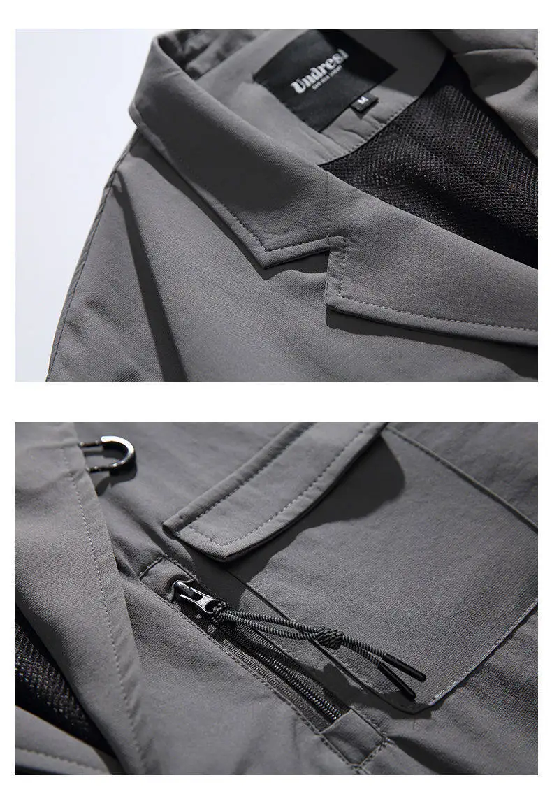 Men's Streetwear Outdoor Fashion Loose Casual Oversize Suit Blazer Cargo Jacket Cityboy Spring Autumn Coat Blazer for Men