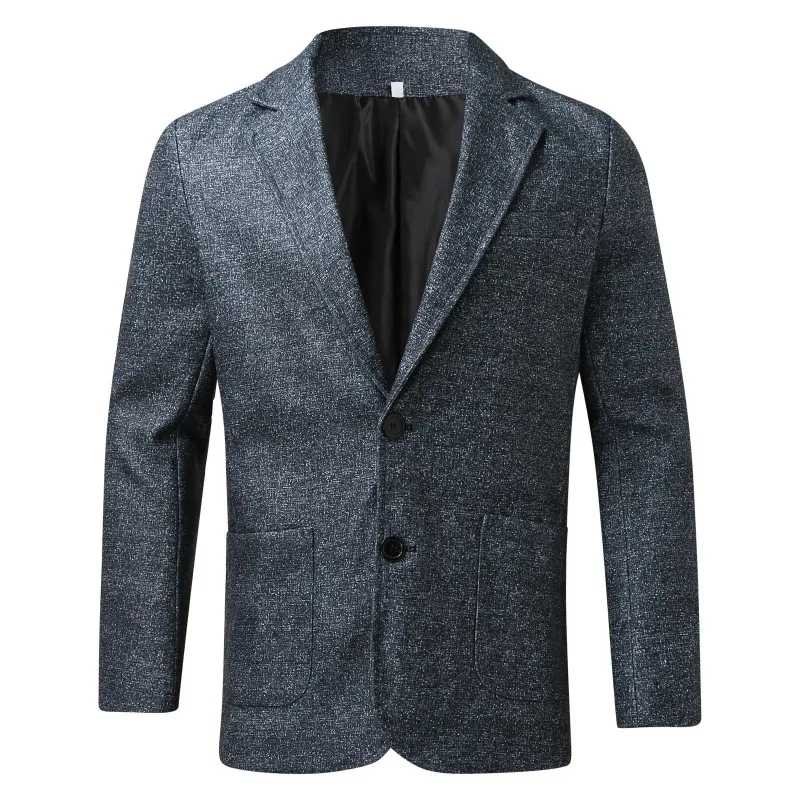 KIDWHXR Men Plaid Blazer Jacket Retro Plaid Long Sleeve Business Office Suit Jacket Man Slim Wedding Casual Male Outerwear