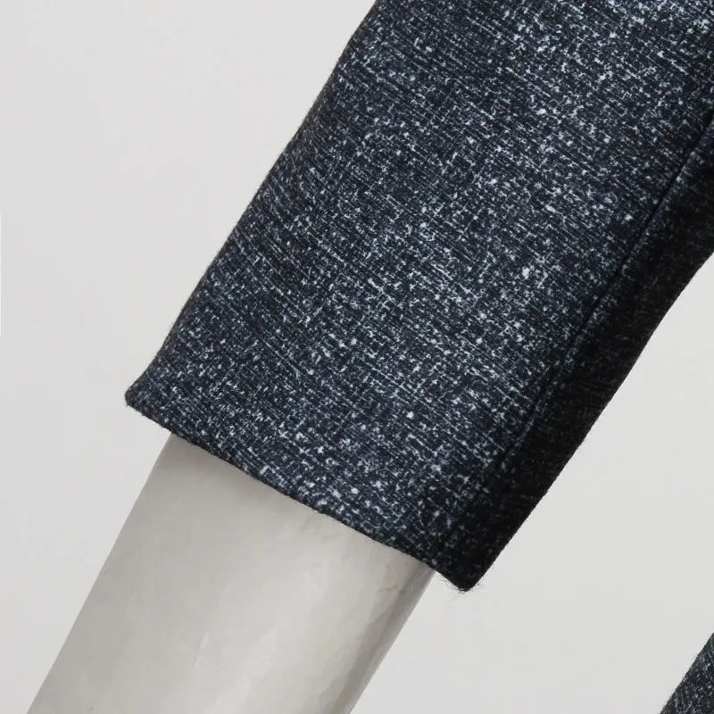KIDWHXR Men Plaid Blazer Jacket Retro Plaid Long Sleeve Business Office Suit Jacket Man Slim Wedding Casual Male Outerwear