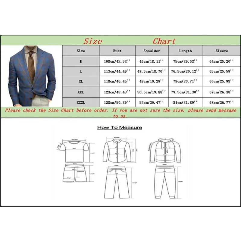 KIDWHXR Men Plaid Blazer Jacket Retro Plaid Long Sleeve Business Office Suit Jacket Man Slim Wedding Casual Male Outerwear