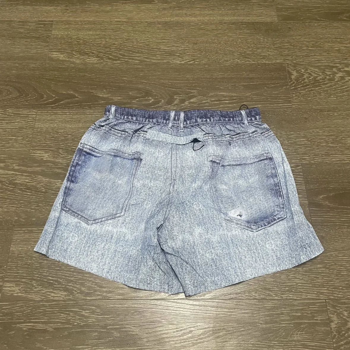 Satisfy PeaceShell Denim Digital Print Breathable Athletic Shorts