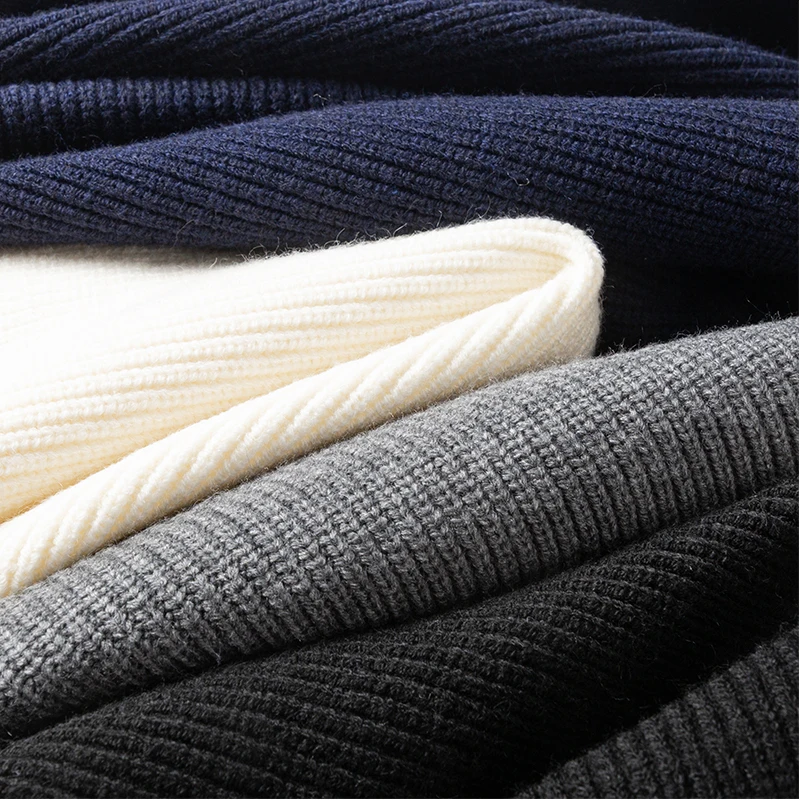 Affordable Luxury Men Long-Sleeved Sweater Jacket Round Neck Real Pocket Single-Breasted Knitwear Classic Trend Men's Clothing