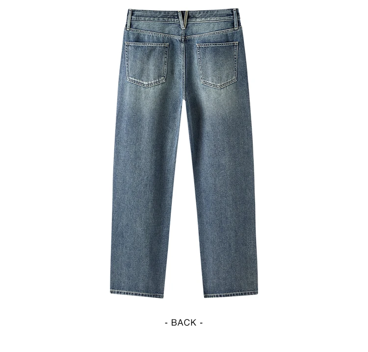 Semir Men Jeans Retro Washed Loose Straight Soft Durable Denim Casual Style Autumn Long Pants Outdoor Wear 2026