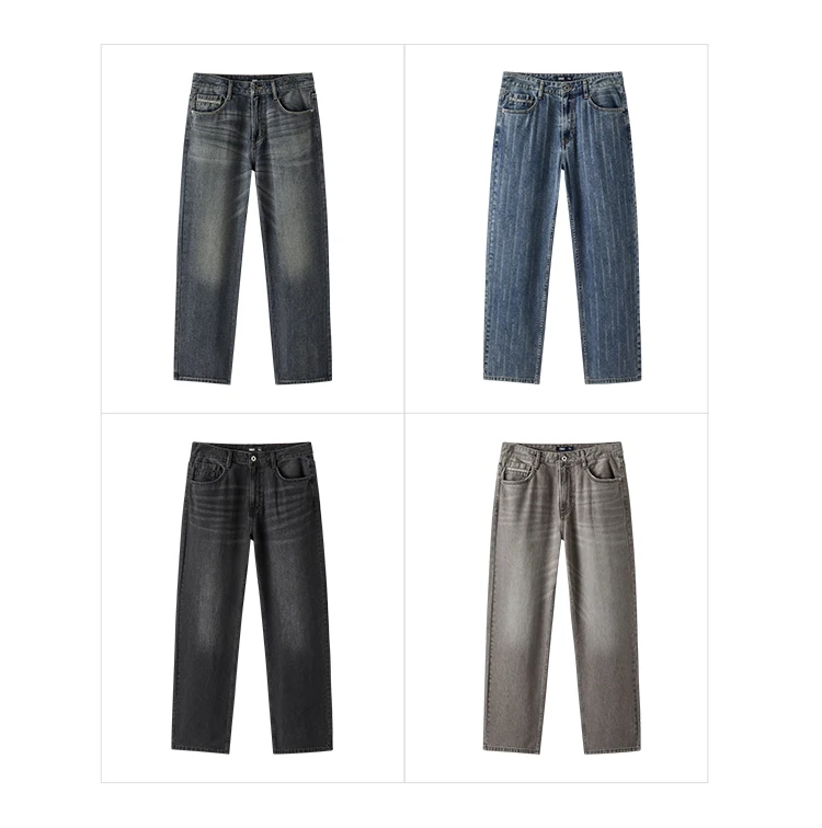 Semir Men Jeans Retro Washed Loose Straight Soft Durable Denim Casual Style Autumn Long Pants Outdoor Wear 2026
