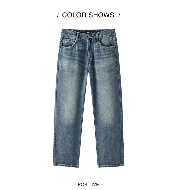 Semir Men Jeans Retro Washed Loose Straight Soft Durable Denim Casual Style Autumn Long Pants Outdoor Wear 2026