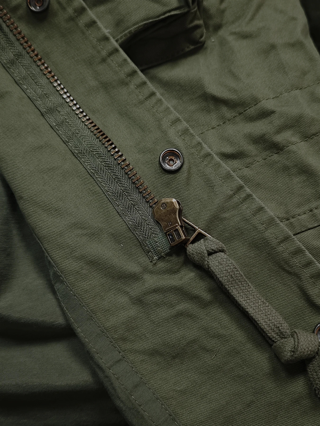 M65 Field Jacket, Men's Military Jacket, Retro Multi Pocket Collar Zipper Jacket, 100% Cotton