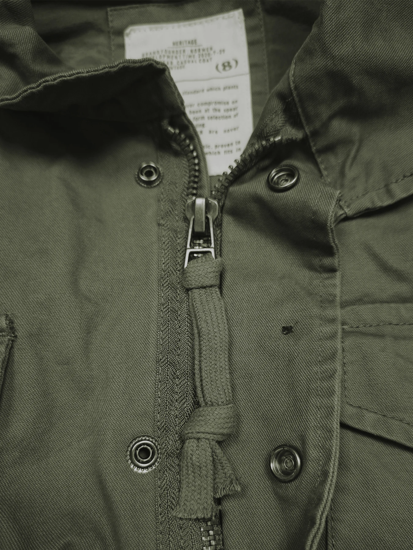 M65 Field Jacket, Men's Military Jacket, Retro Multi Pocket Collar Zipper Jacket, 100% Cotton