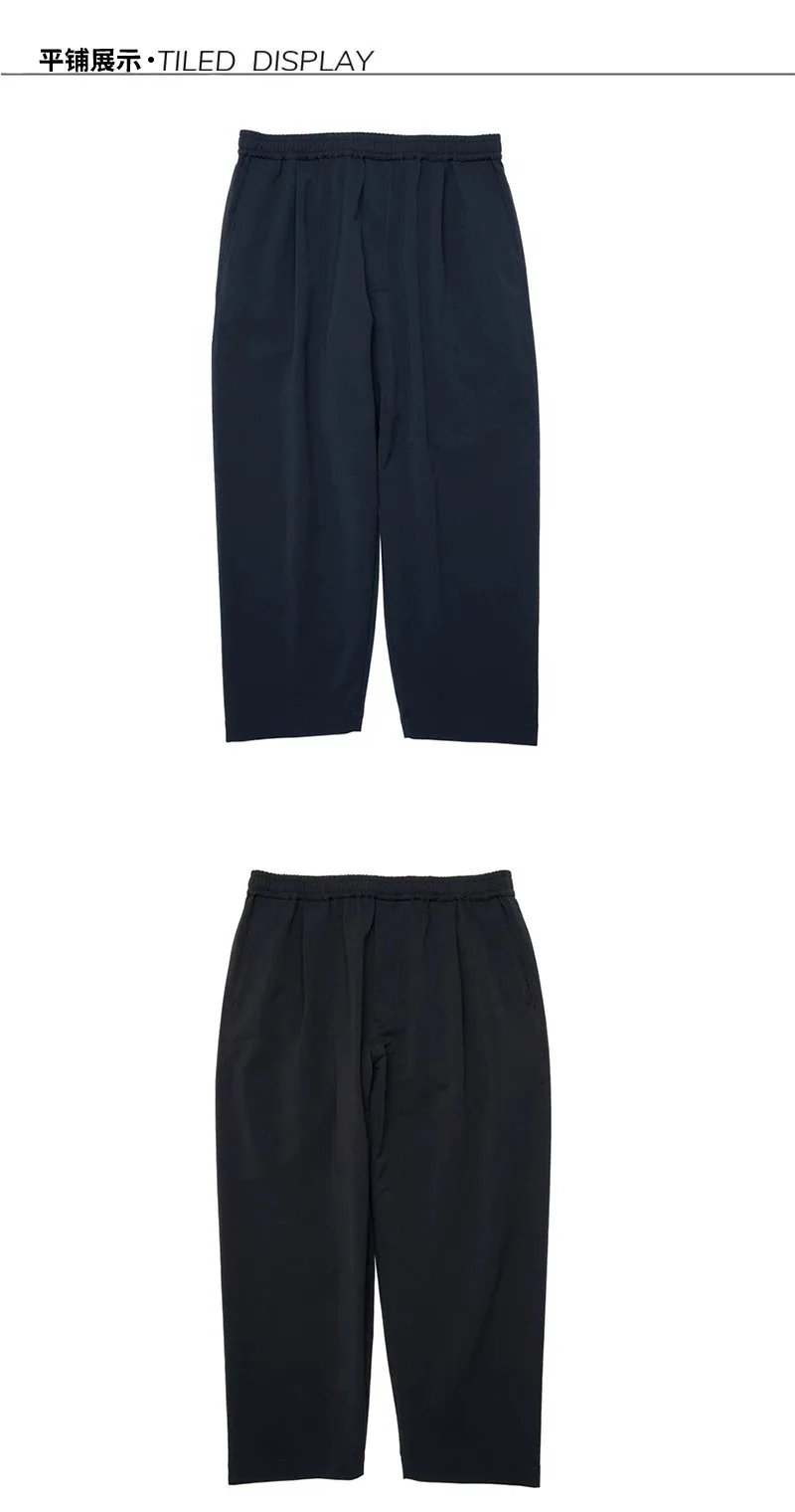 23SS Japanese Casual Loose Quick Drying Tapered Nine Point Casual Pants for Men and Women