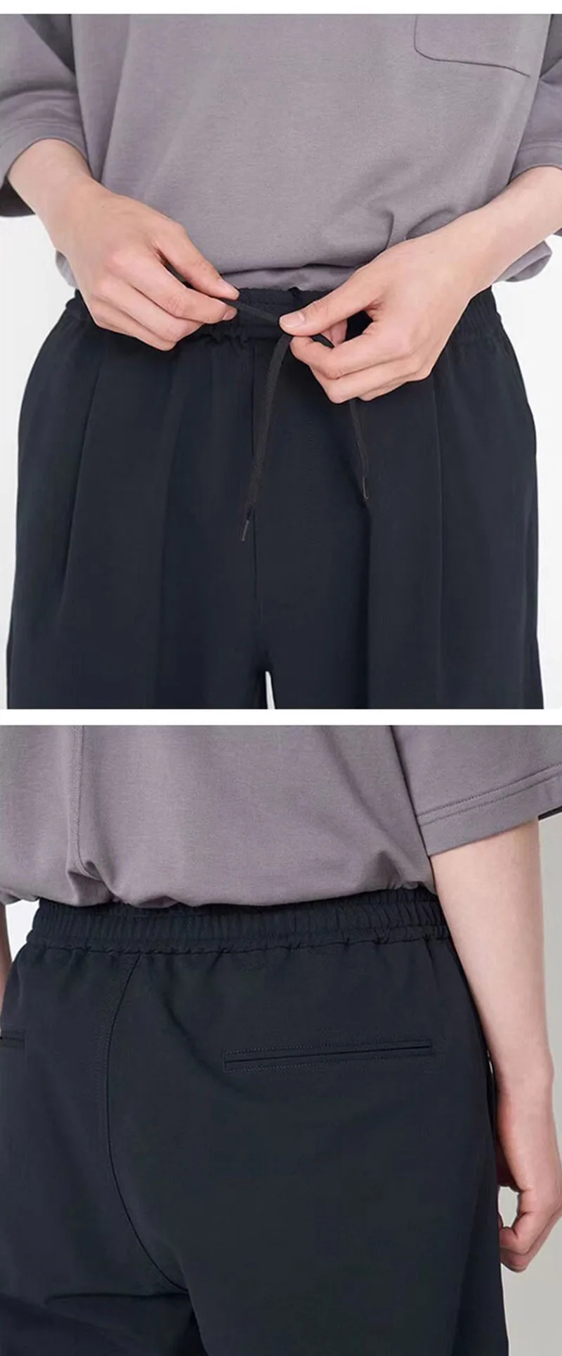 23SS Japanese Casual Loose Quick Drying Tapered Nine Point Casual Pants for Men and Women